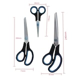 thumbnail of SIGMA Büroscheren-Set, 24.8 cm/20 cm/13.9 cm, Edelstahl/Polypropylen, blau/schwarz, 3-teilig