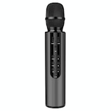 thumbnail of Microphone Bluetooth 5.0 Sans Fil Stéréo Or Pour Karaoké Avec Réduction De Bruit Noir YONIS
