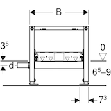 thumbnail of Geberit Duofix Dusch-Element 500 mm mit Wandablauf, d40, niedrige Bauhöhe