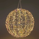 thumbnail of WellHome - Leuchtende Metallic-Kugel mit 720 Micro-LEDs im gedrehten Design und Regenbogenlichtern, Ø40 cm