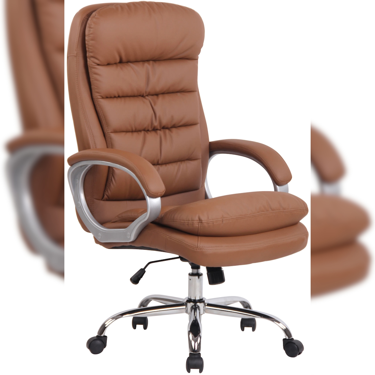 CLP Bürostuhl XXL Vancouver Kunstleder HBT: 116x68x77 cm hellbraun