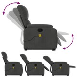 thumbnail of vidaXL Massagesessel mit Aufstehhilfe Dunkelgrau Mikrofasergewebe