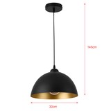 thumbnail of Helloshop26 - Conjunto de 2 lâmpadas suspensas iluminação interior altura ajustável diâmetro metal 30 cm ouro preto 03_0005761