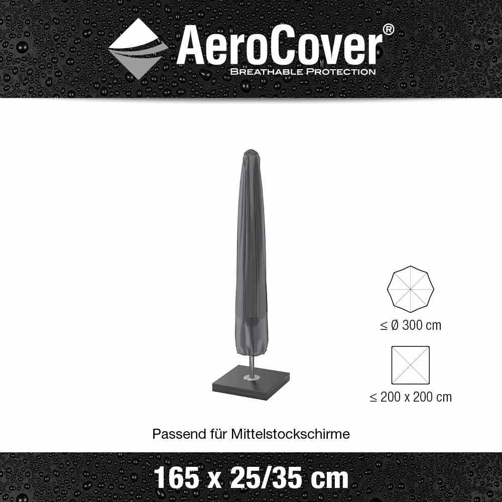 AEROCOVER  AeroCover Atmungsaktive Schutzhülle für Mittelstockschirme H165xB25/35 cm