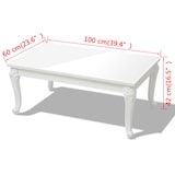 thumbnail of Table basse 100x60x42 cm Blanc brillant Modèle Atlas Office