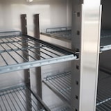 thumbnail of Romux® Gefrierschrank mit 2 Tür 134 cm mit Umluftkühlung | Gastro Gefrierschrank aus Edelstahl mit 1200 L Kapazität - 6 Einlegeböden und 400 W