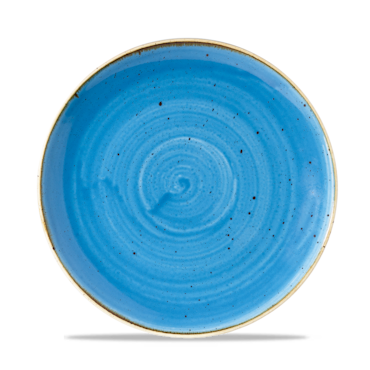 Plato de frutas azul marino, 21,7 cm, Churchill Stonecast Dotted, 12scfsevp8, paquete de 12