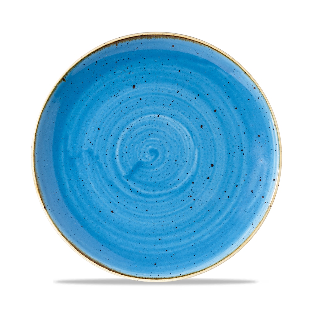 Plato de frutas azul marino, 21,7 cm, Churchill Stonecast Dotted, 12scfsevp8, paquete de 12
