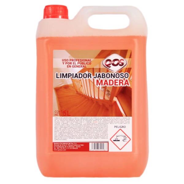 Fregasuelos y limpiador jabonoso especial madera y parquet 5L