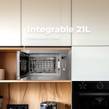 thumbnail of Microondas integrable EVVO Mi35 Negro, 25L de Capacidad, Grill 1000W, Puerta y Marcos Efecto Brillante, Multifunción, 8 Funciones