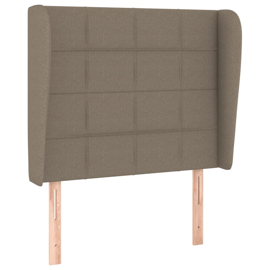 vidaXL Kopfteil mit Ohren Taupe 103x23x118/128 cm Stoff