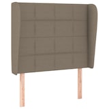 thumbnail of vidaXL Kopfteil mit Ohren Taupe 103x23x118/128 cm Stoff