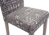 thumbnail of CHEFGASTRO 2er-Set Esszimmerstuhl klassisch und zeitlos HxBxT 90x43x56cm Sitzhöhe 45cm Küchenstuhl Textil mit Schriftzug Beine Struktur - Eiche Grau