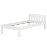 thumbnail of Modernes Einzelbett Massivholzbett Kiefer weiß 90x200 Futonbett Bettrahmen Rollrost 60.38-09 W