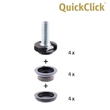 thumbnail of WAGNER Verstellfuß/Nivellierfuß 4tlg. Set - Ø 20 x M8 x 20 mm, QuickClick System Gleiteinsatz 20 mm Wollfilz - 15418899