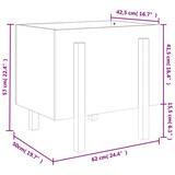 thumbnail of Helloshop26 - Hochbeet für Pflanzen und Blumen Terrasse Garten 62 x 50 x 57 cm massives graues Kiefernholz 02_0037762