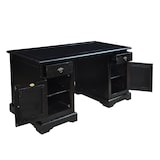 thumbnail of SIT Möbel Schreibtisch | 2 Schubladen, 2 Türen | Akazie-Holz | antikfinish | B 150 x T 68 x H 75 cm | 09807-30 | Serie SAMBA