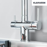 thumbnail of Jana | Grifo extensible de 3 vías premium cromado brillo | Grifo de osmosis acero inoxidable cocina 360 grados | filtro 3 conexiones arco alto