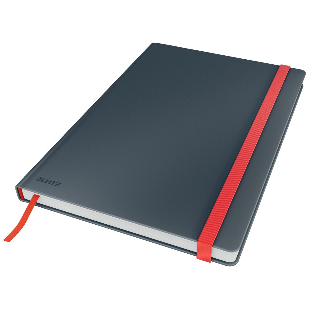 Notizbuch, Cosy, B5, kariert, grau Gummibandverschluss, 80 Blatt, Soft-