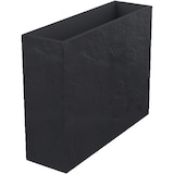 thumbnail of Jardinière rectangulaire volcania apparence pierre 63l - GRISANTHRACITE