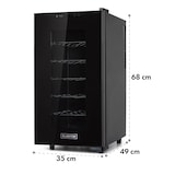 thumbnail of Klarstein Bellevin 18 Uno Weinkühlschrank 50 Liter 11-18 °C LED Touch SingleZone Schwarz