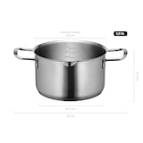 thumbnail of MÄSER Kochtopf 20 cm mit Glasdeckel, Edelstahl 18/10, Sanvito