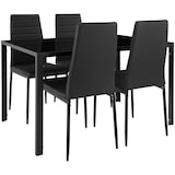 thumbnail of tectake Ensemble table et 4 chaises BERLIN en acier - noir - 402837