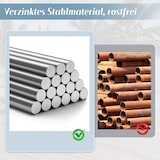 thumbnail of Merax Gartenmöbel Set für 8 Personen, Ecklounge mit Esstisch & Bänke, verzinktes Eisen, Glastischplatte, handgefertigtes PE-Geflecht, Grau