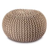 thumbnail of Sitzpouf Strickhocker Pouf Ø45 H30cm Bodenkissen Indoor Baumwolle nachhaltig recycelt : beige
