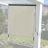 thumbnail of Toldo vertical HWC-F42, toldo vertical de proteção da privacidade para exterior, tecido com proteção UV 50 ~ 250x140cm, bege-creme