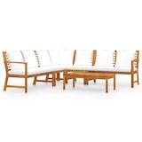 thumbnail of vidaXL 6-tlg. Garten-Lounge-Set mit Auflagen Creme Massivholz Akazie