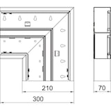 thumbnail of OBO Bettermann Flachwinkel GS-DFF70210RW 6278430