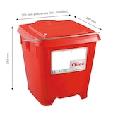 thumbnail of GILAC Seau carré HACCP + couvercle étanche - 12 L - Rouge G615709