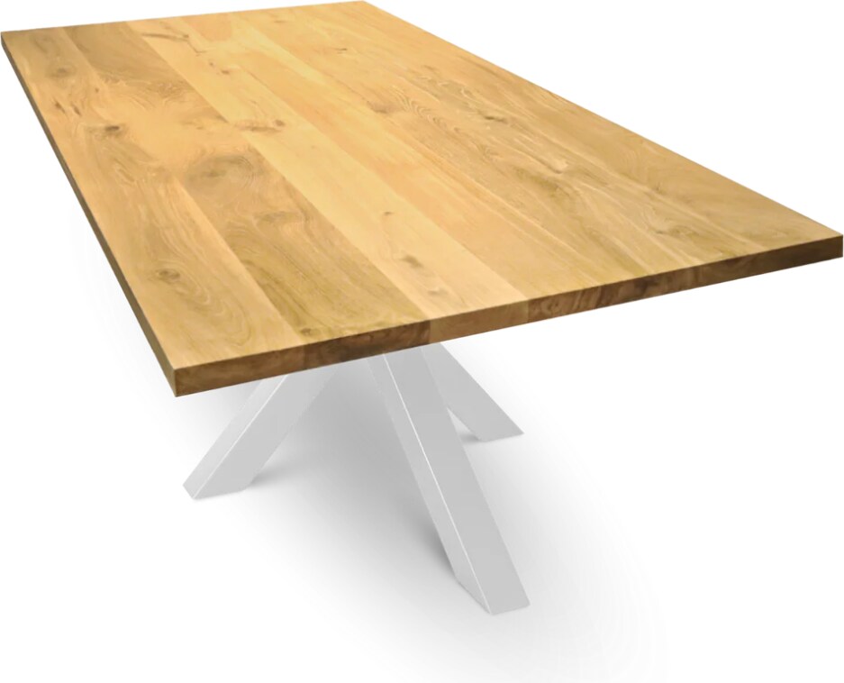 DELUKE® Massivholzplatte Eiche ERIK - 160x80cm | Tischplatte rechteckig Holzplatte Arbeitsplatte aus Massivholz