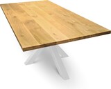 thumbnail of DELUKE® Massivholzplatte Eiche ERIK - 160x80cm | Tischplatte rechteckig Holzplatte Arbeitsplatte aus Massivholz