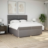 thumbnail of vidaXL Boxspringbett mit Matratze Taupe 200x200 cm Stoff