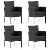 thumbnail of HELLOSHOP26 - 5 piezas de muebles de comedor de jardín y cojines, resina tejida negro 02_0014865