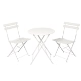 thumbnail of Albatros Bistroset 3-teilig Weiß Bistrotisch mit 2 Stühlen klappbare Stühle und Tisch aus robustem Metall optimal als Balkonmöbel Set oder Gartenmöbel