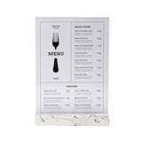 thumbnail of Tischaufsteller Europel A4 Polystone weiß 351020