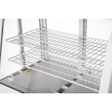 thumbnail of Vitrina refrigerada con 2 puertas, 2 estantes, plástico/cristal, 67,5 x 68,2 x 45 cm, refrigeración por aire, 100L, blanca, Polar CC666