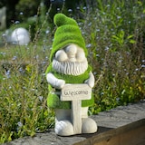 thumbnail of Gartenzwerg mit Welcome Schild Dekofigur Magnesia Gartenfigur 38cm