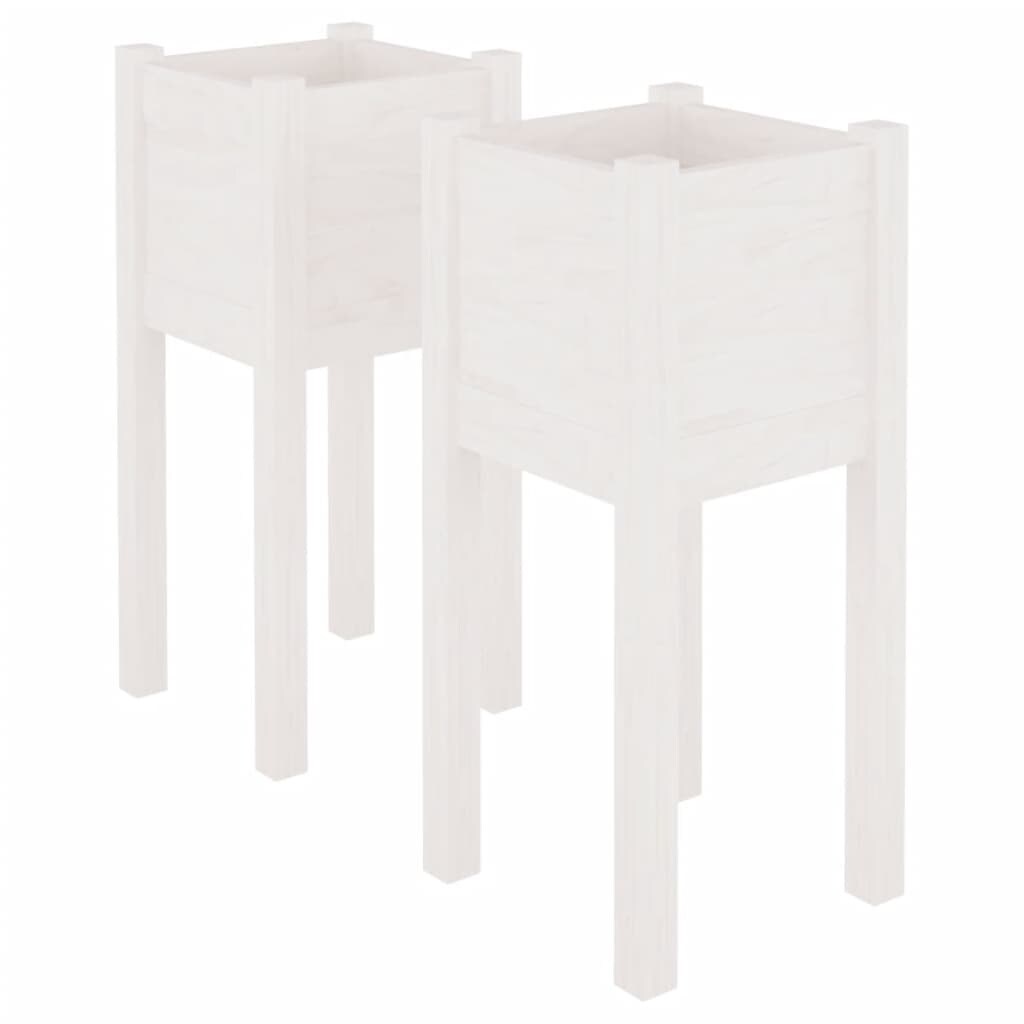 Helloshop26 - Pflanzkübel Hochbeet Blumenbeet Garten Terrasse 2er-Set 31 x 31 x 70 cm Kiefernholz 02_0038891