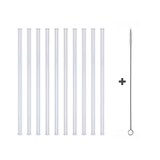 thumbnail of 50x Glastrinkhalme Klar Länge 11 cm Ø 8 mm + 1 Reinigungsbürste