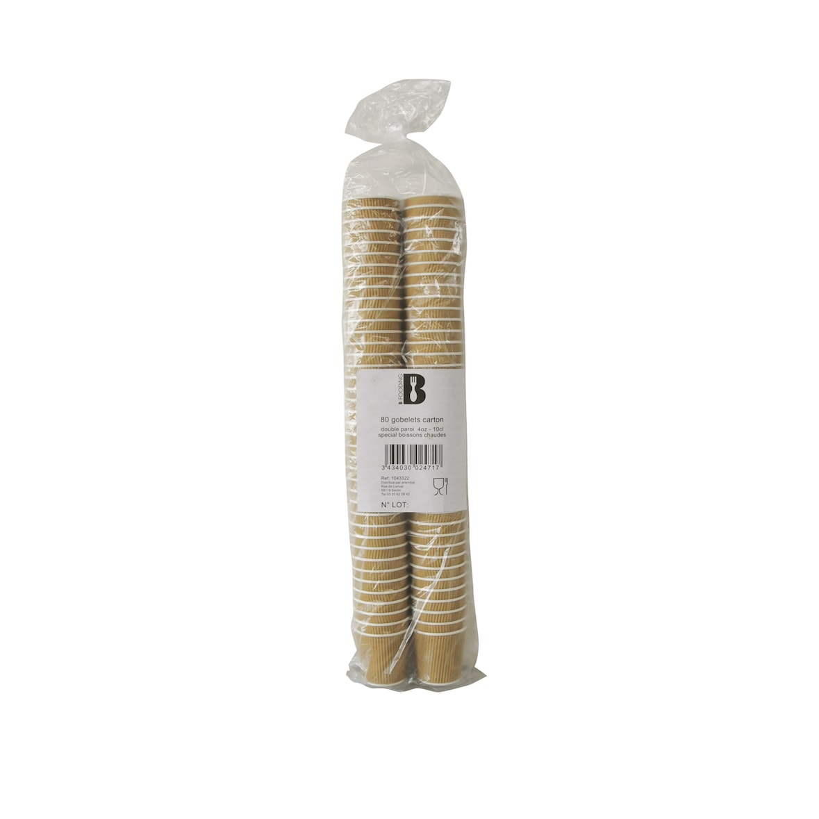 Bfooding Gobelet thermique double paroi carton 10 cl x 80
