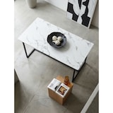 thumbnail of Esszimmertisch 180x90x76 cm Küchentisch Weiß in Marmor-Optik Modern, Esstisch Groß, Speisetisch Rechteckig, Tisch Esszimmer mit