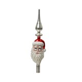 thumbnail of Christbaumspitze Glas Baumspitze mit Weihnachtsmann-Kopf 34cm - Rot