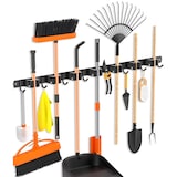 thumbnail of TOJ Living Gereedschapshouder – 7 houders & 8 haken – 82 cm – RVS – Mat zwart – Bezemhouder