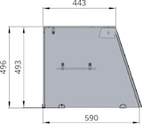 thumbnail of Skyrainbow SNACK-Line Bain-Marie Theke 2x GN1/1, Granit Star Galaxy schwarz, 88x82x85,5 Glasaufbau Klarglas mit Zwischenablage, H=496mm