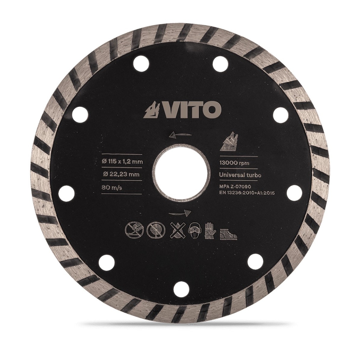 Diamantschijf 115mm steen, marmer graniet 22,5mm VITO