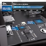 thumbnail of CSL USB 3.2 Gen.1 Front Panel aus Metall, interner Cardreader, Speicherkartenleser, bis zu 5 Gbit/s, 5 Schnittstellen, schwarz